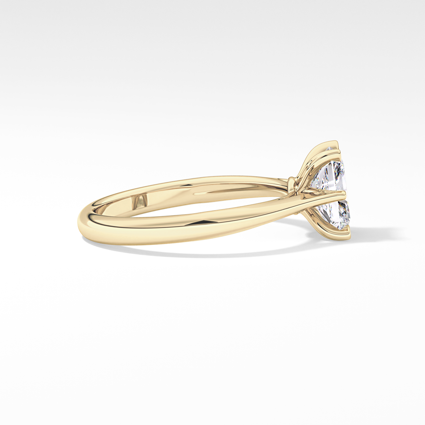 Radiant Solitaire Lab Grown Diamond Engagement Ring