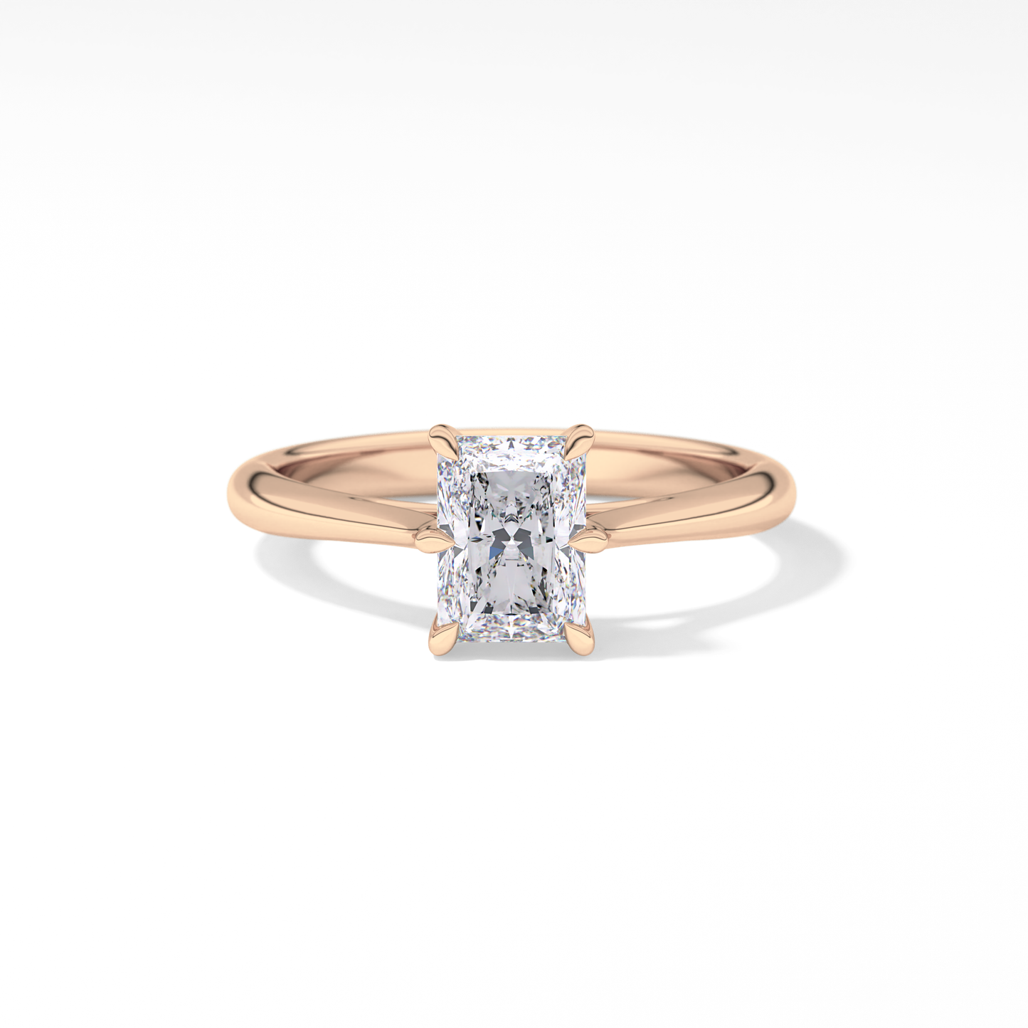 Radiant Solitaire Lab Grown Diamond Engagement Ring