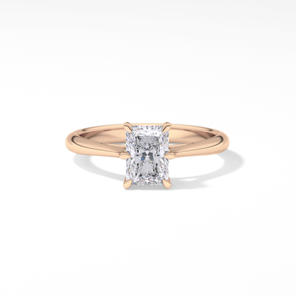 Radiant Solitaire Lab Grown Diamond Engagement Ring