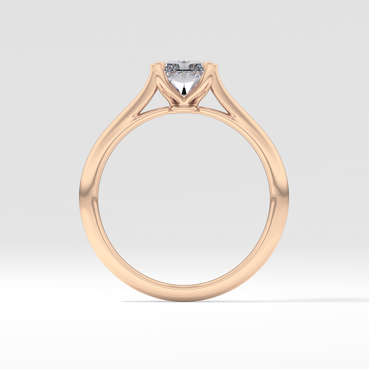 Radiant Solitaire Lab Grown Diamond Engagement Ring