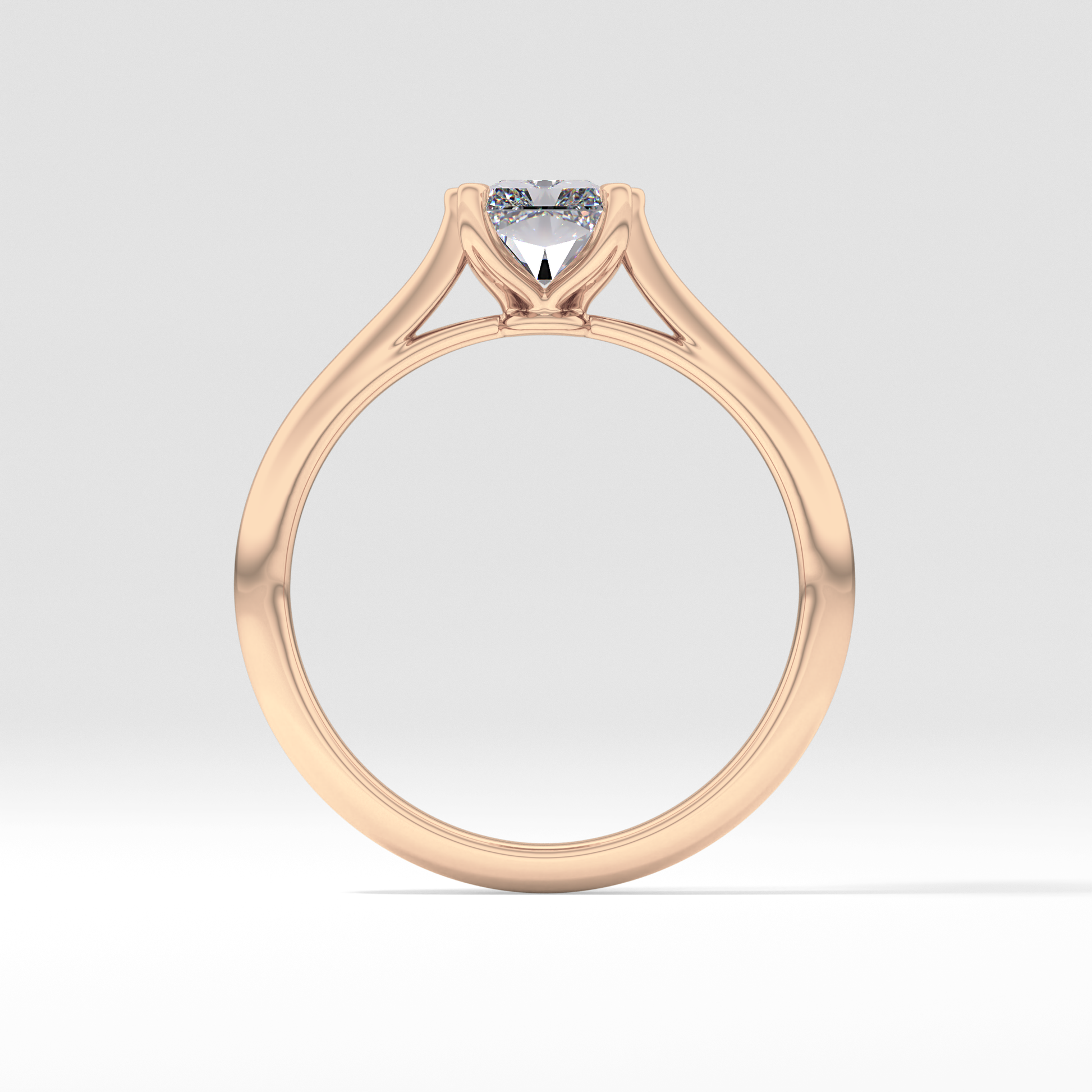 Radiant Solitaire Lab Grown Diamond Engagement Ring