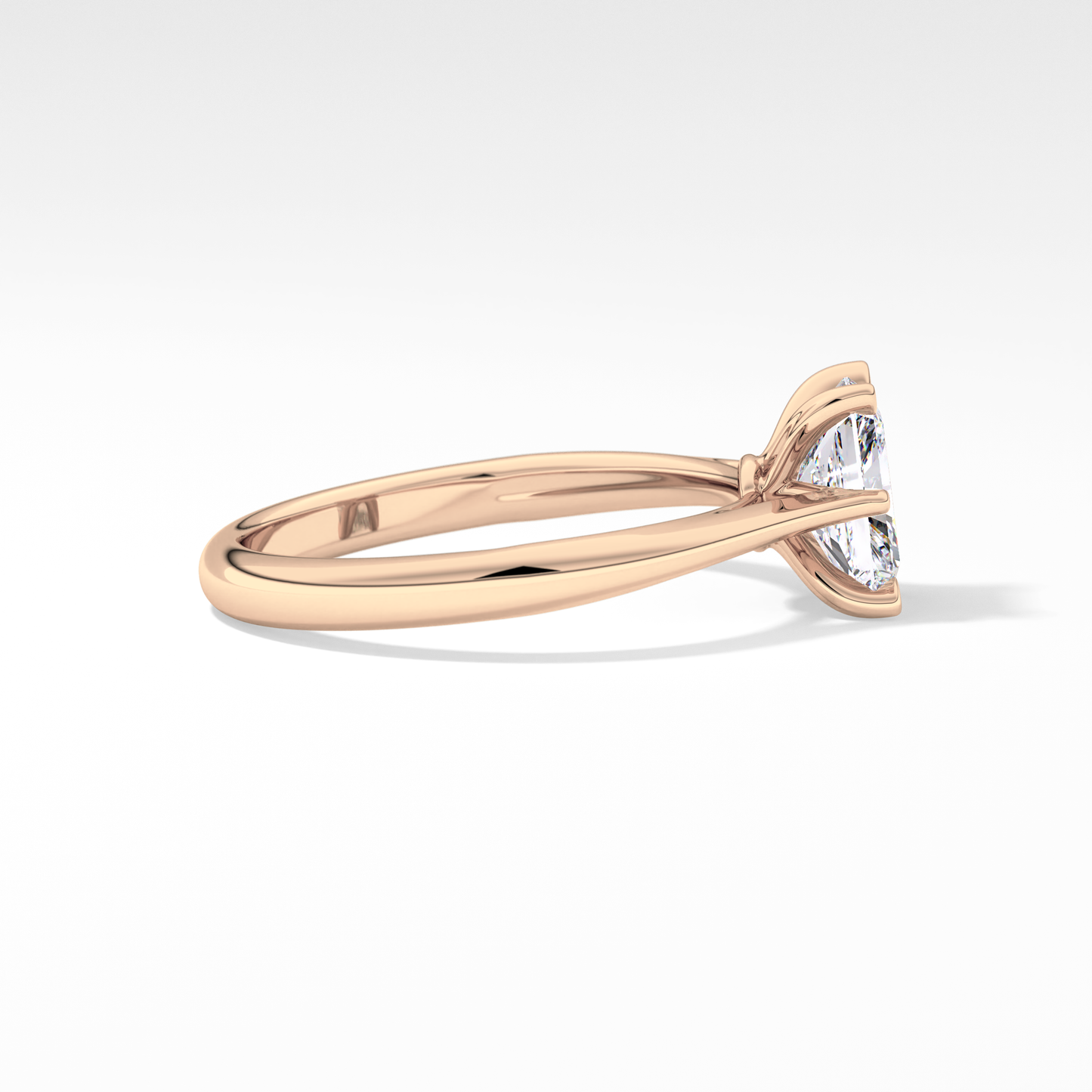 Radiant Solitaire Lab Grown Diamond Engagement Ring