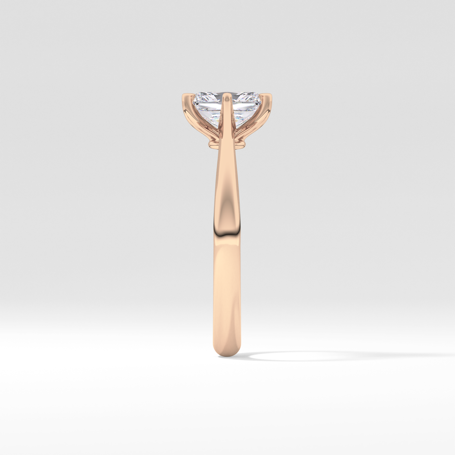Radiant Solitaire Lab Grown Diamond Engagement Ring