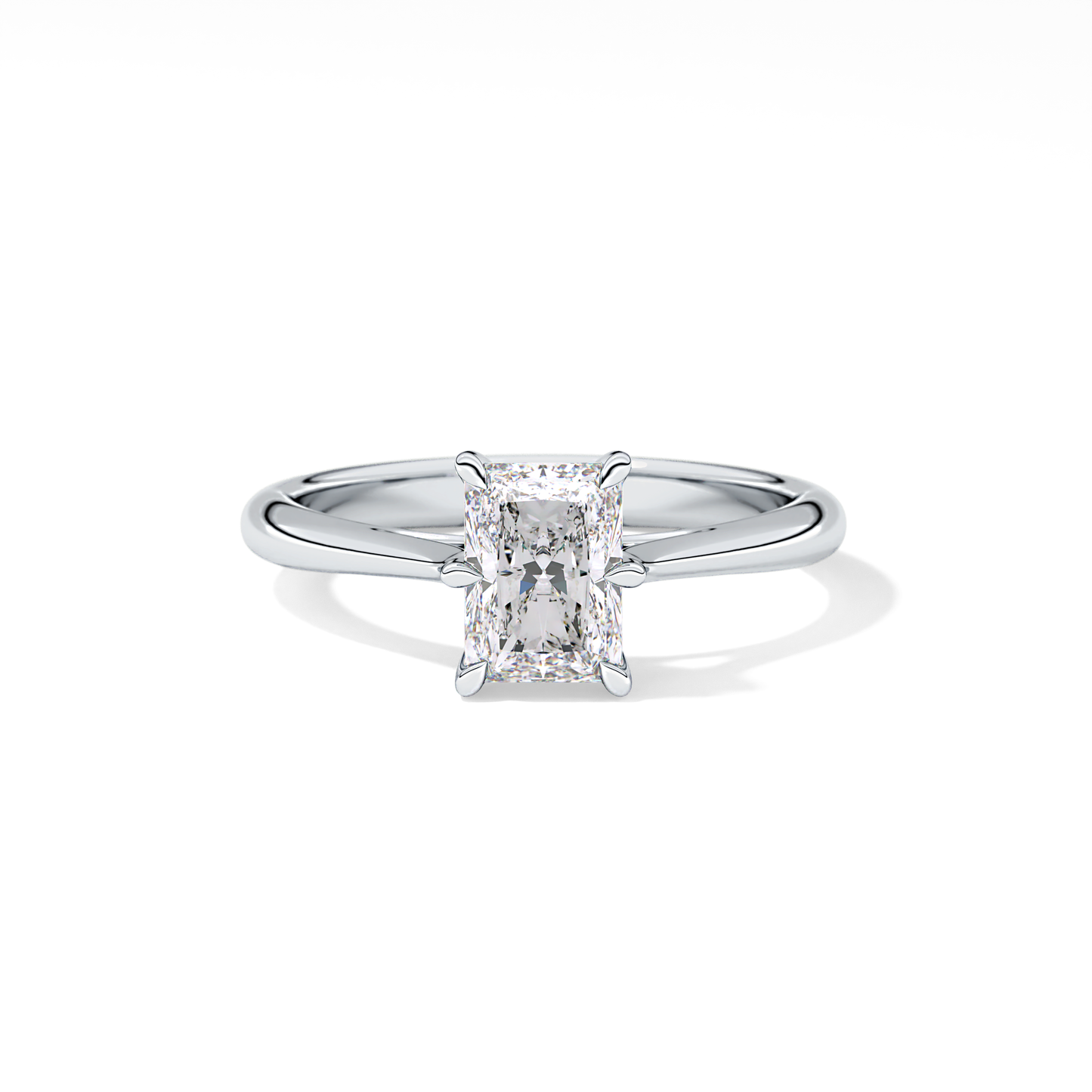 Radiant Solitaire Lab Grown Diamond Engagement Ring