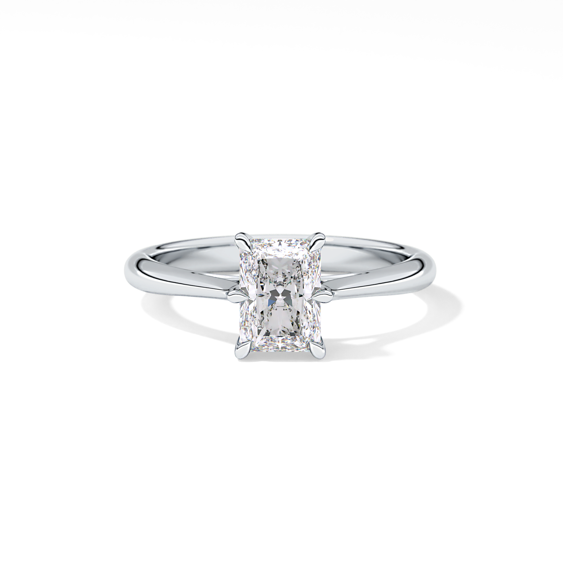 Radiant Solitaire Lab Grown Diamond Engagement Ring