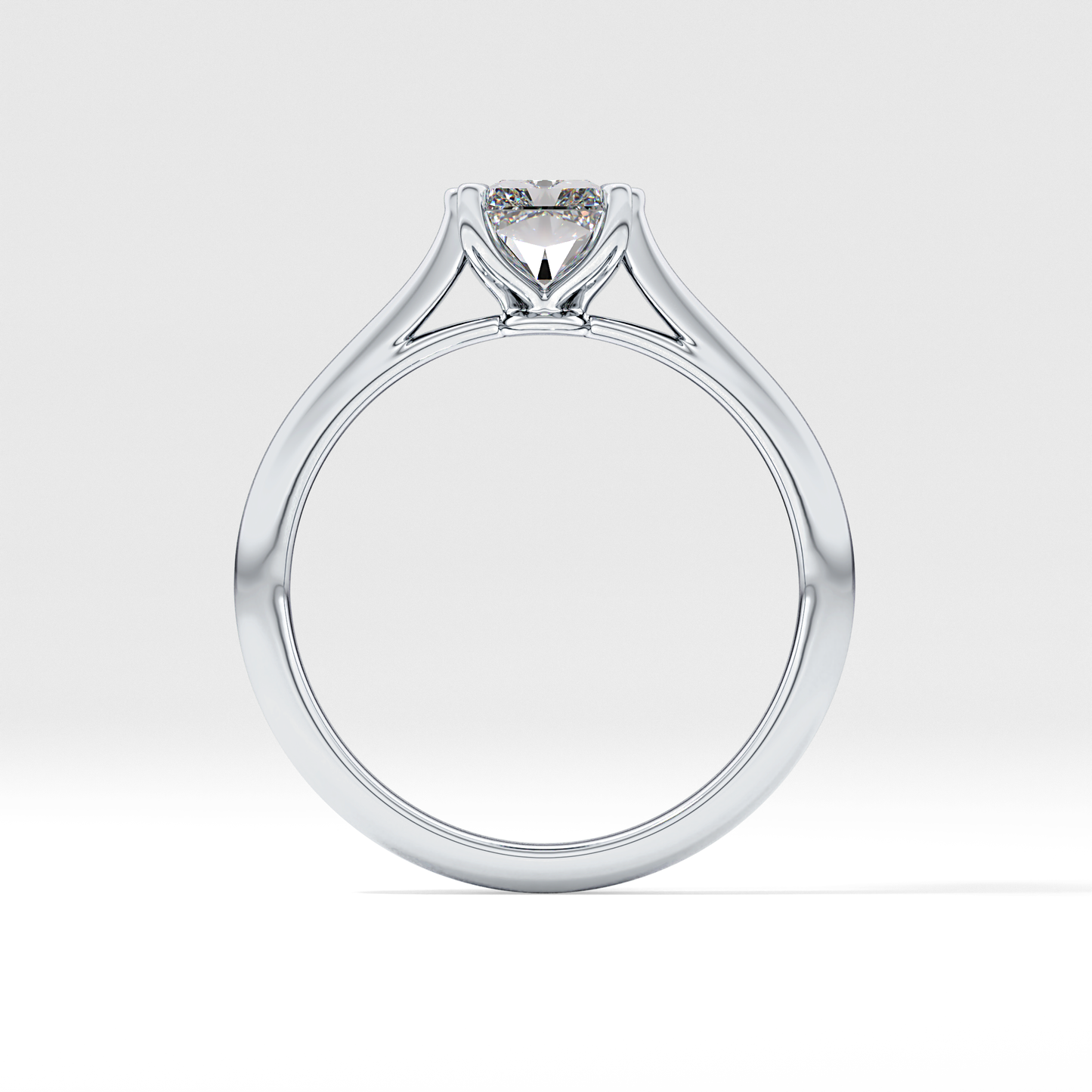 Radiant Solitaire Lab Grown Diamond Engagement Ring