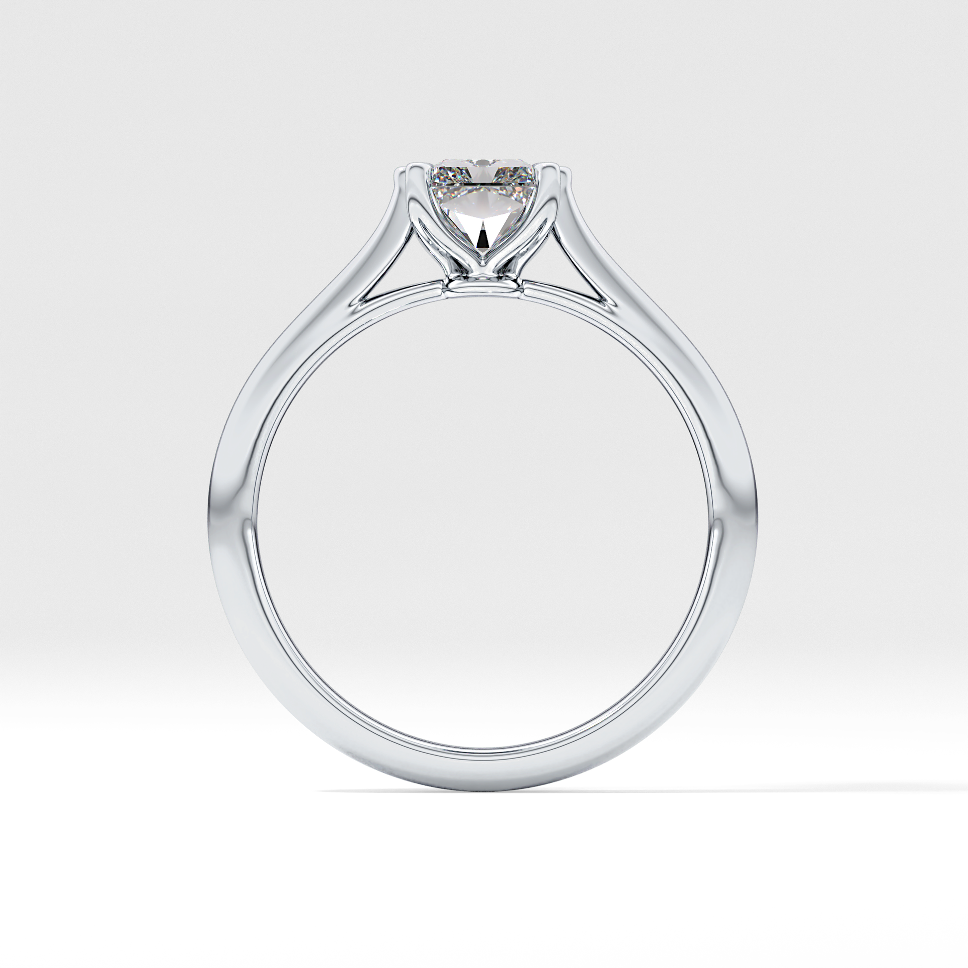 Radiant Solitaire Lab Grown Diamond Engagement Ring