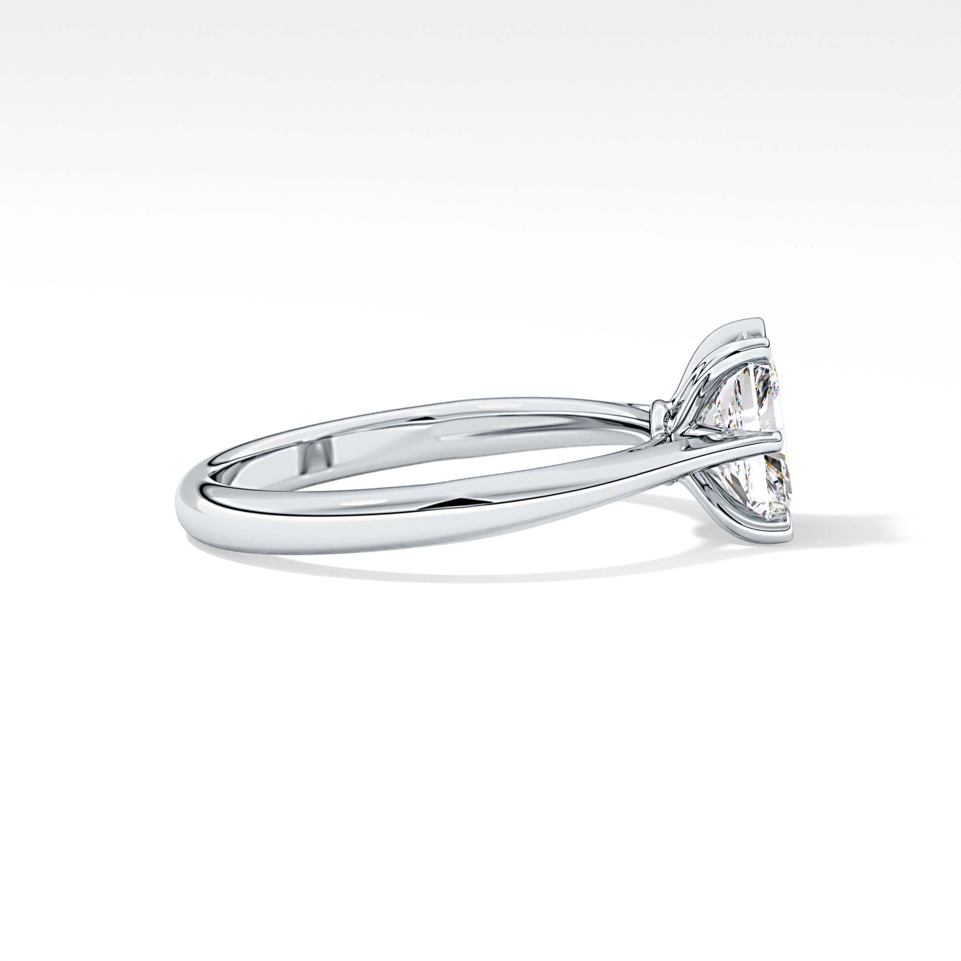 Radiant Solitaire Lab Grown Diamond Engagement Ring