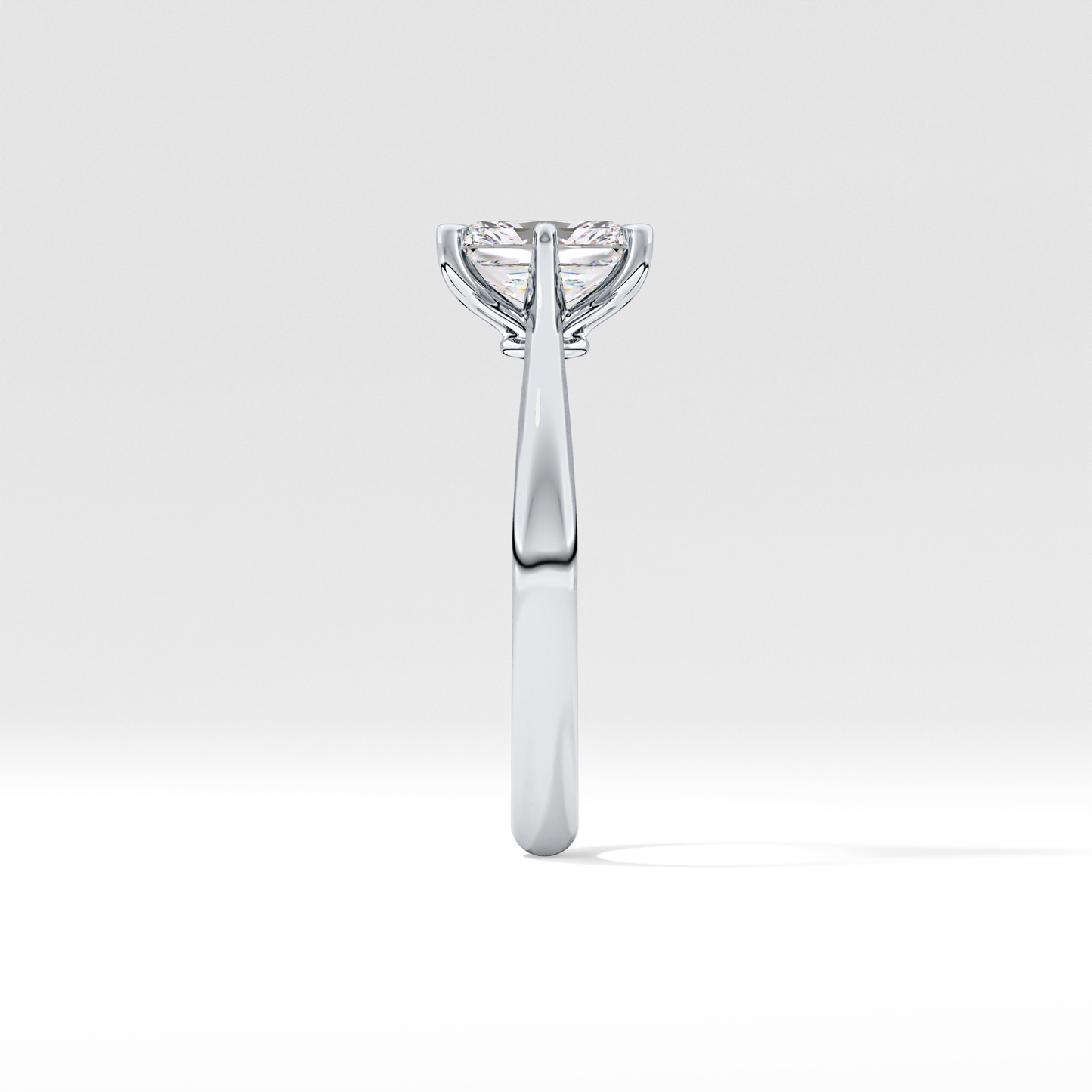 Radiant Solitaire Lab Grown Diamond Engagement Ring