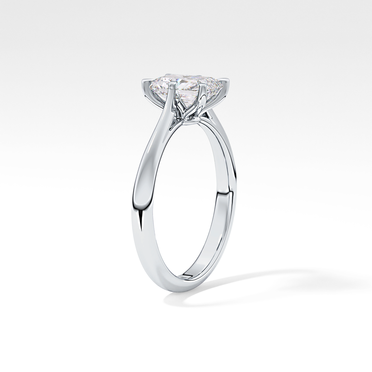 Radiant Solitaire Lab Grown Diamond Engagement Ring