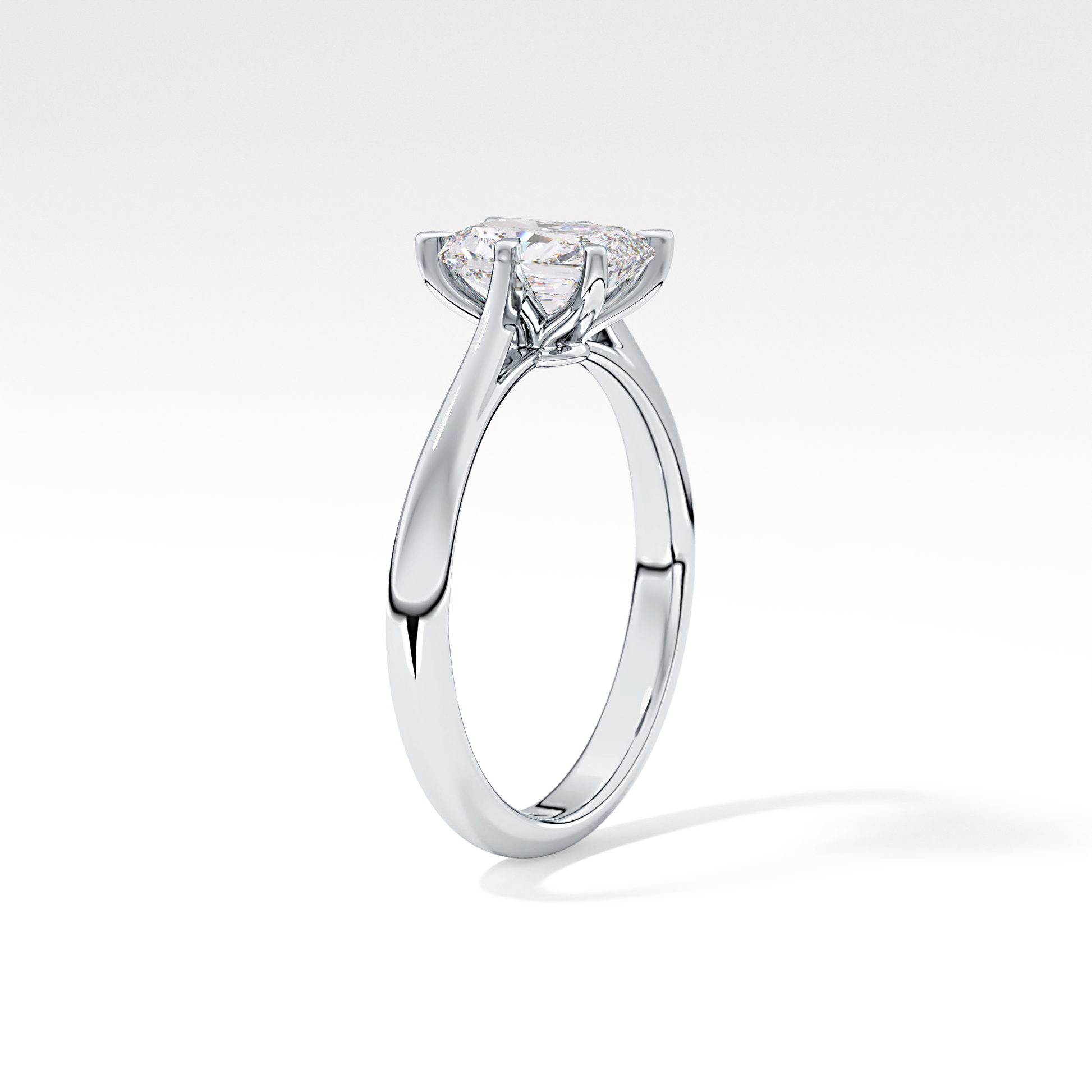 Radiant Solitaire Lab Grown Diamond Engagement Ring