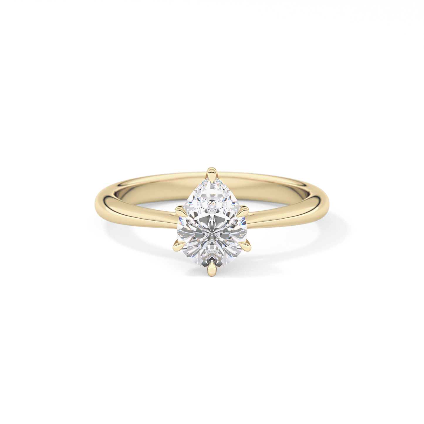 Pear Solitaire Lab Grown Diamond Engagement Ring
