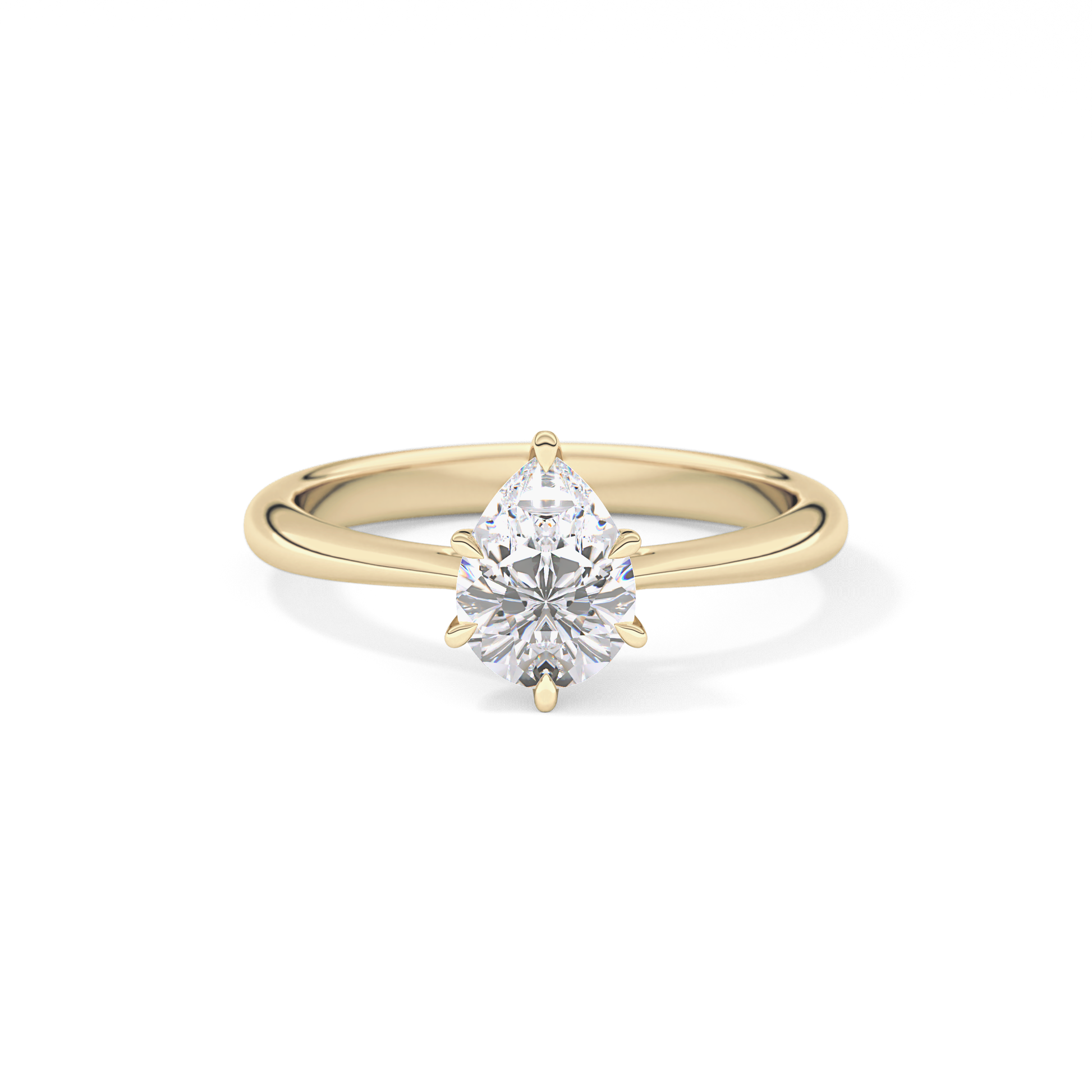 Pear Solitaire Lab Grown Diamond Engagement Ring