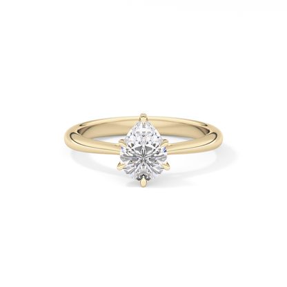 Pear Solitaire Lab Grown Diamond Engagement Ring