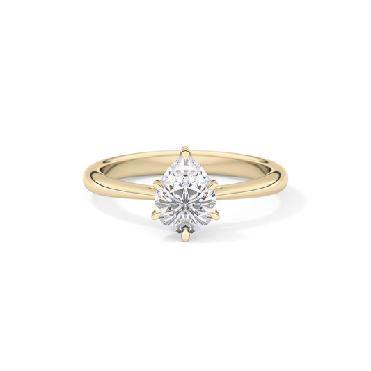 Pear Solitaire Lab Grown Diamond Engagement Ring