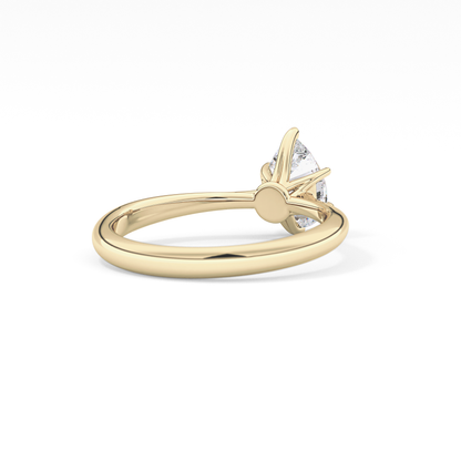 Pear Solitaire Lab Grown Diamond Engagement Ring