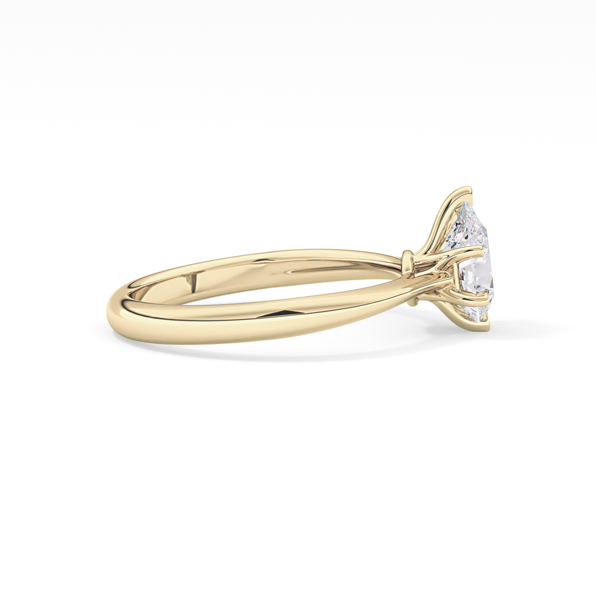 Pear Solitaire Lab Grown Diamond Engagement Ring