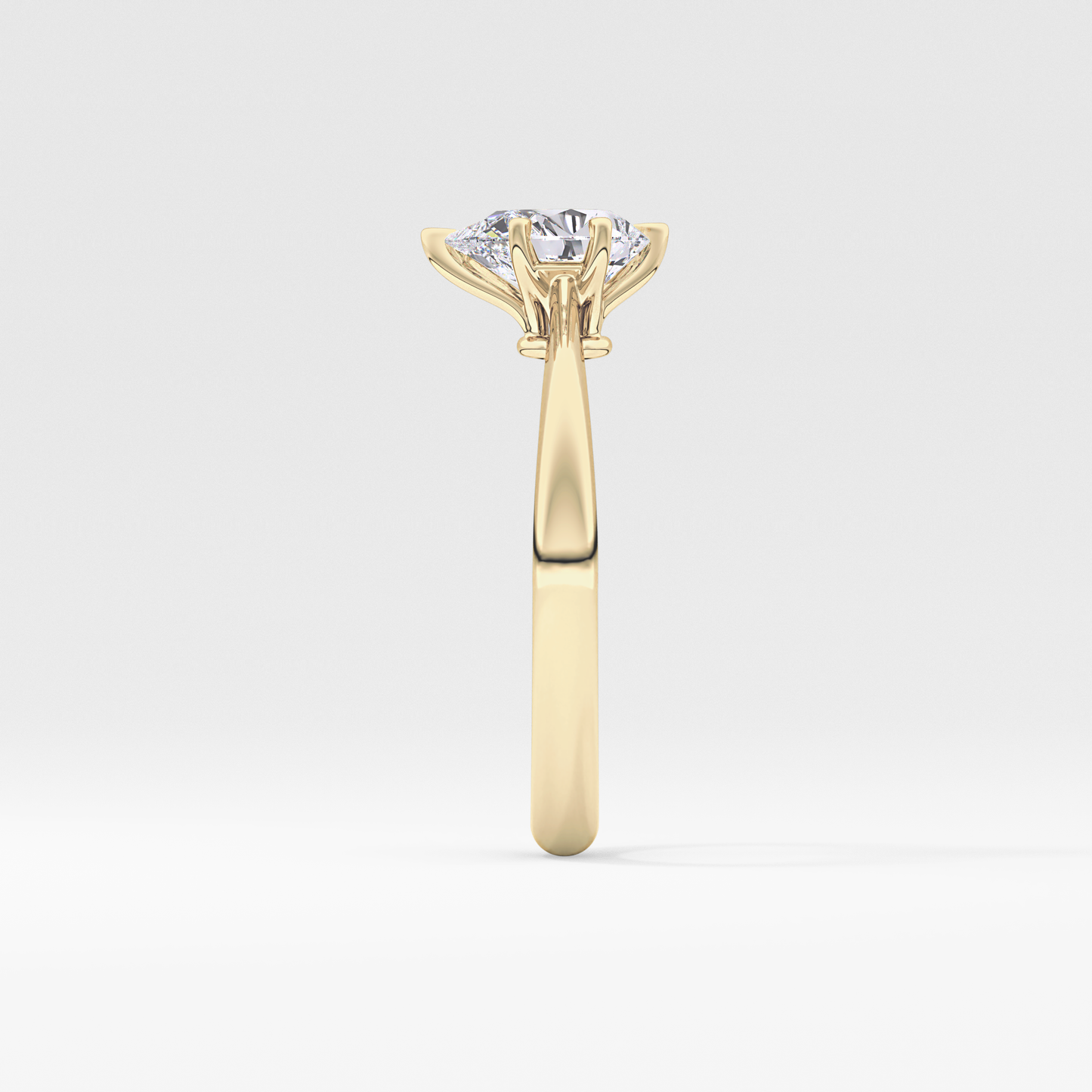 Pear Solitaire Lab Grown Diamond Engagement Ring