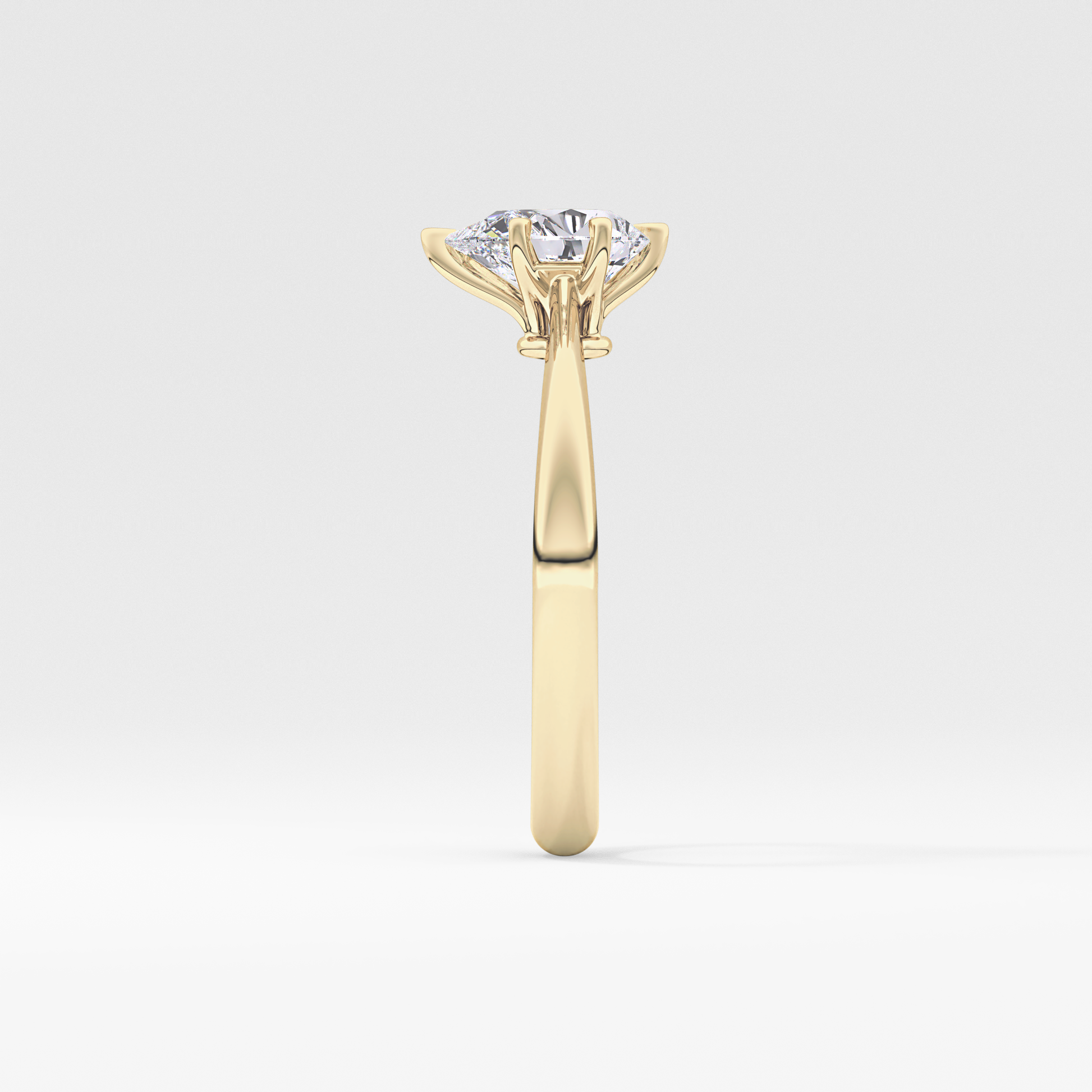Pear Solitaire Lab Grown Diamond Engagement Ring