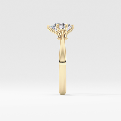 Pear Solitaire Lab Grown Diamond Engagement Ring