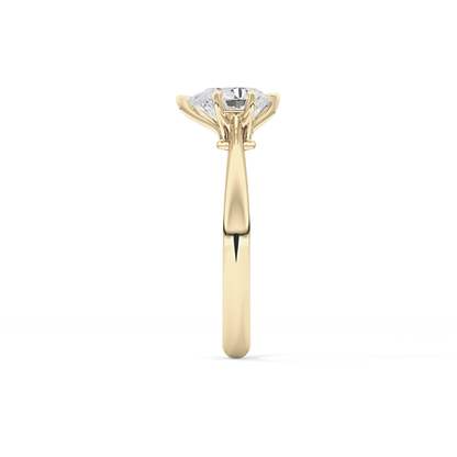 Pear Solitaire Lab Grown Diamond Engagement Ring
