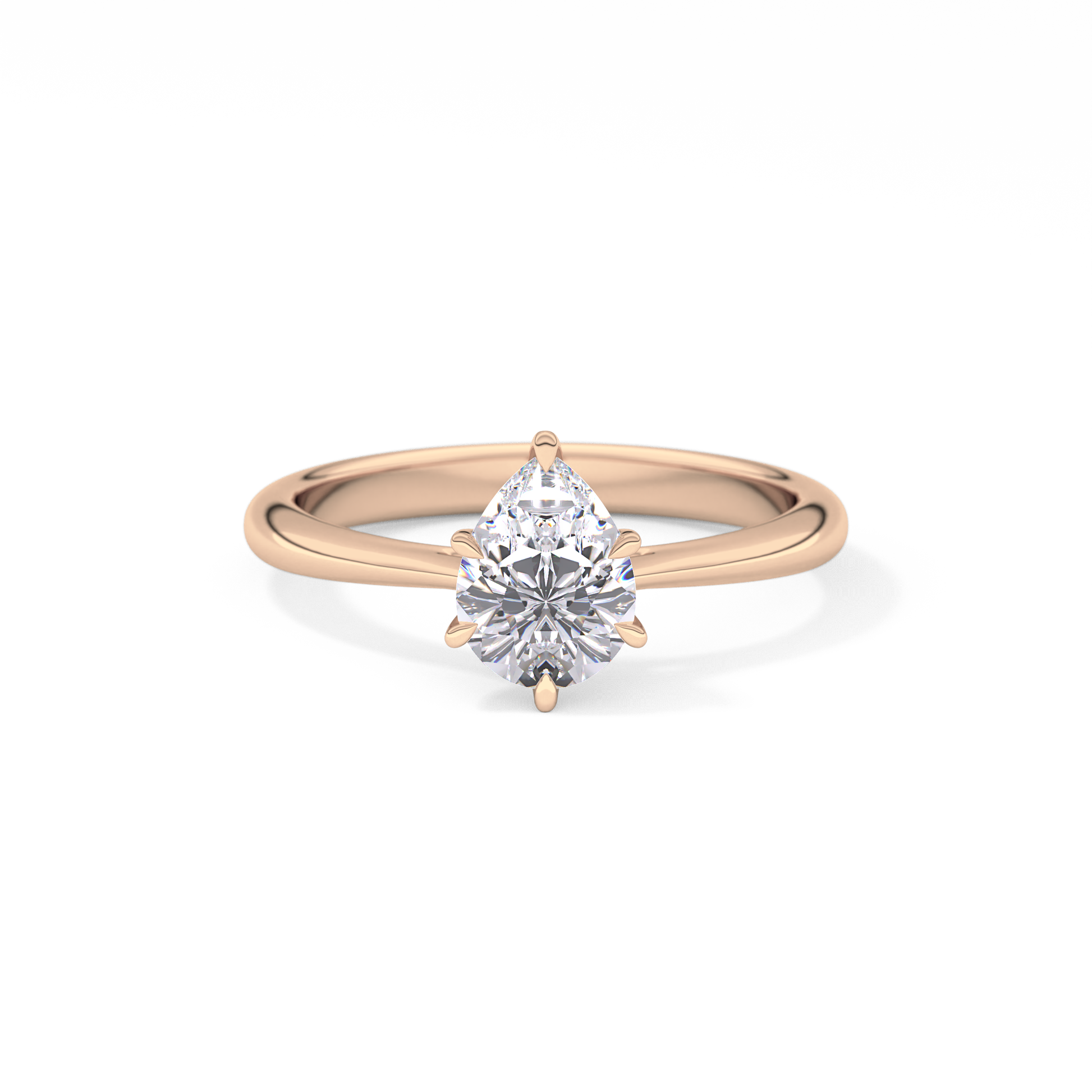 Pear Solitaire Lab Grown Diamond Engagement Ring
