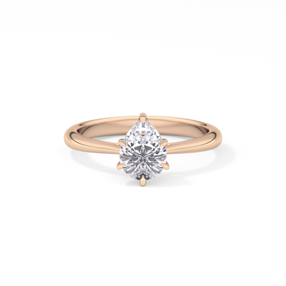Pear Solitaire Lab Grown Diamond Engagement Ring
