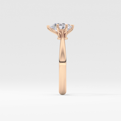 Pear Solitaire Lab Grown Diamond Engagement Ring