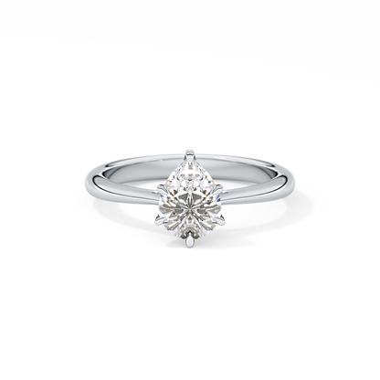 Pear Solitaire Lab Grown Diamond Engagement Ring