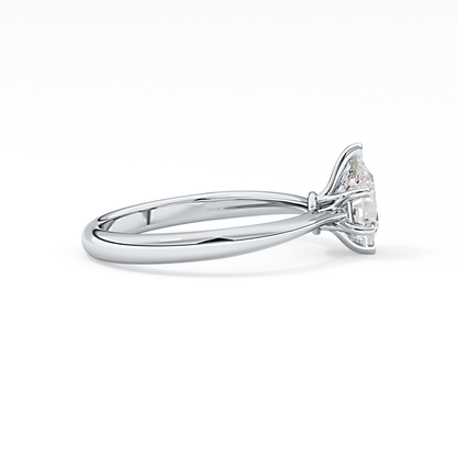 Pear Solitaire Lab Grown Diamond Engagement Ring