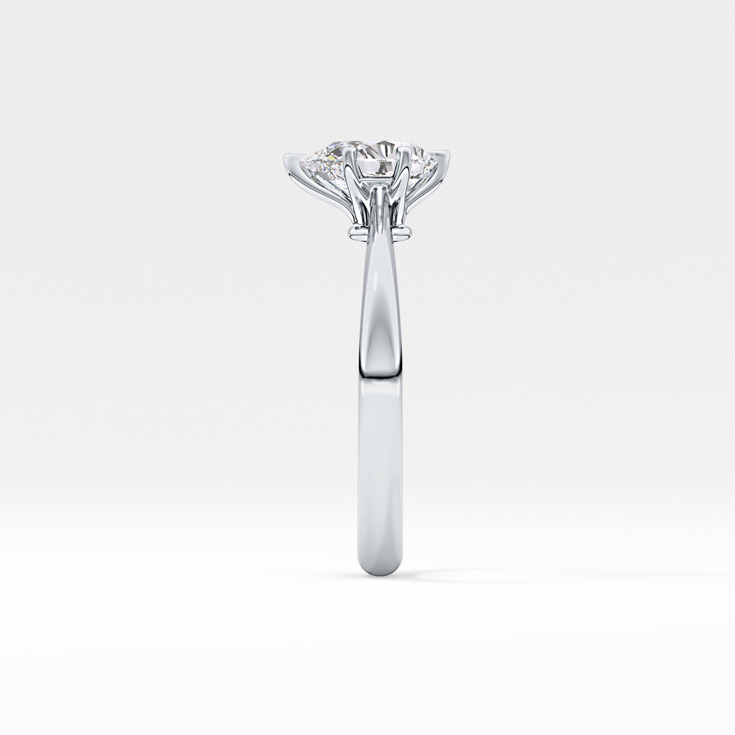 Pear Solitaire Lab Grown Diamond Engagement Ring