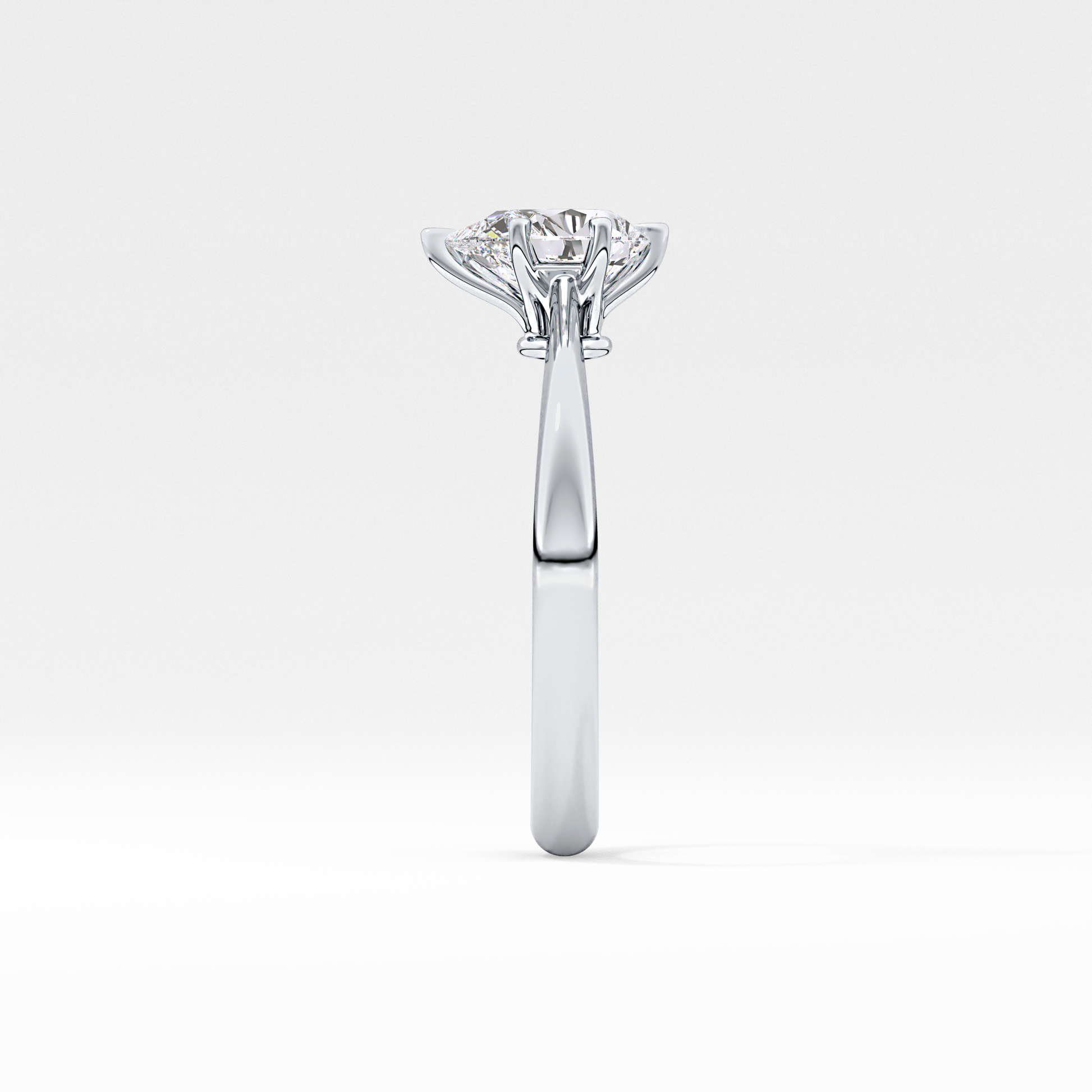 Pear Solitaire Lab Grown Diamond Engagement Ring