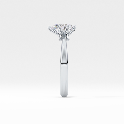 Pear Solitaire Lab Grown Diamond Engagement Ring