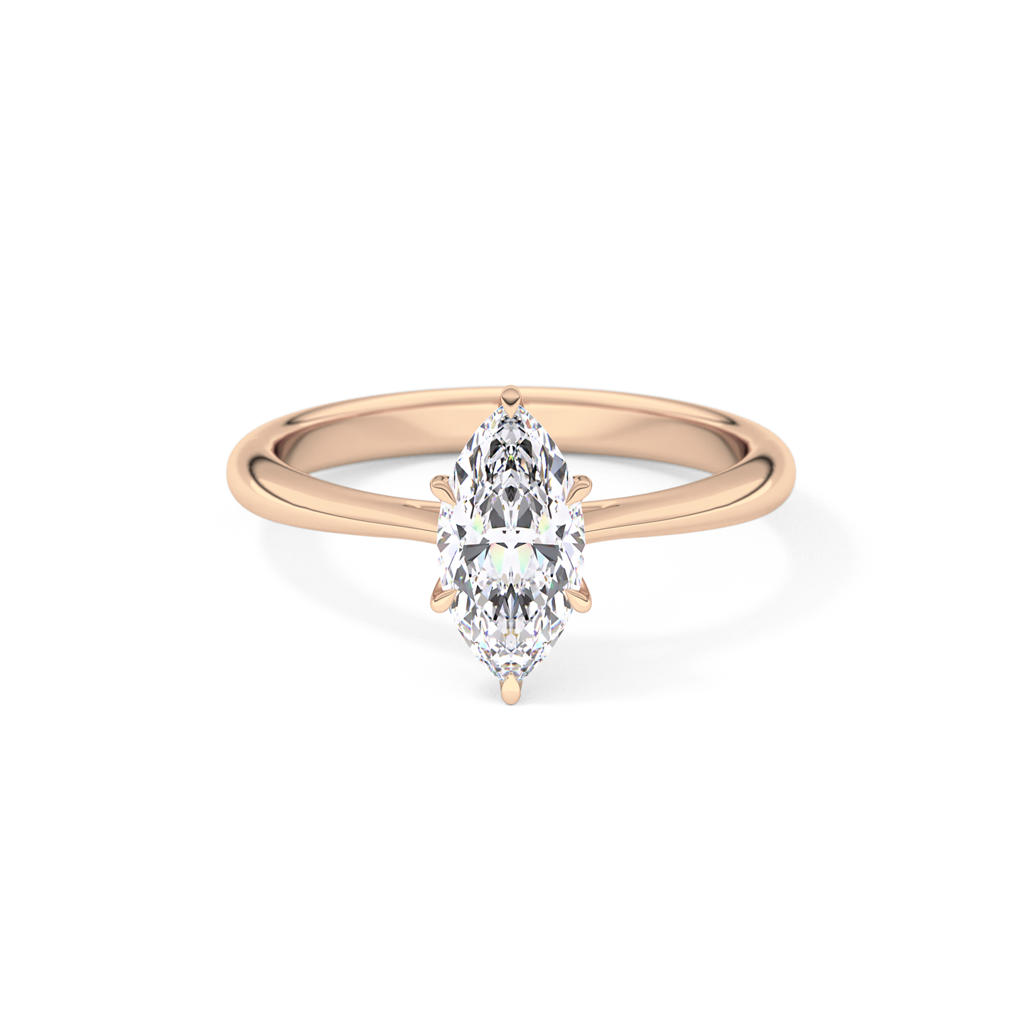 Marquise Solitaire Lab Grown Diamond Engagement Ring