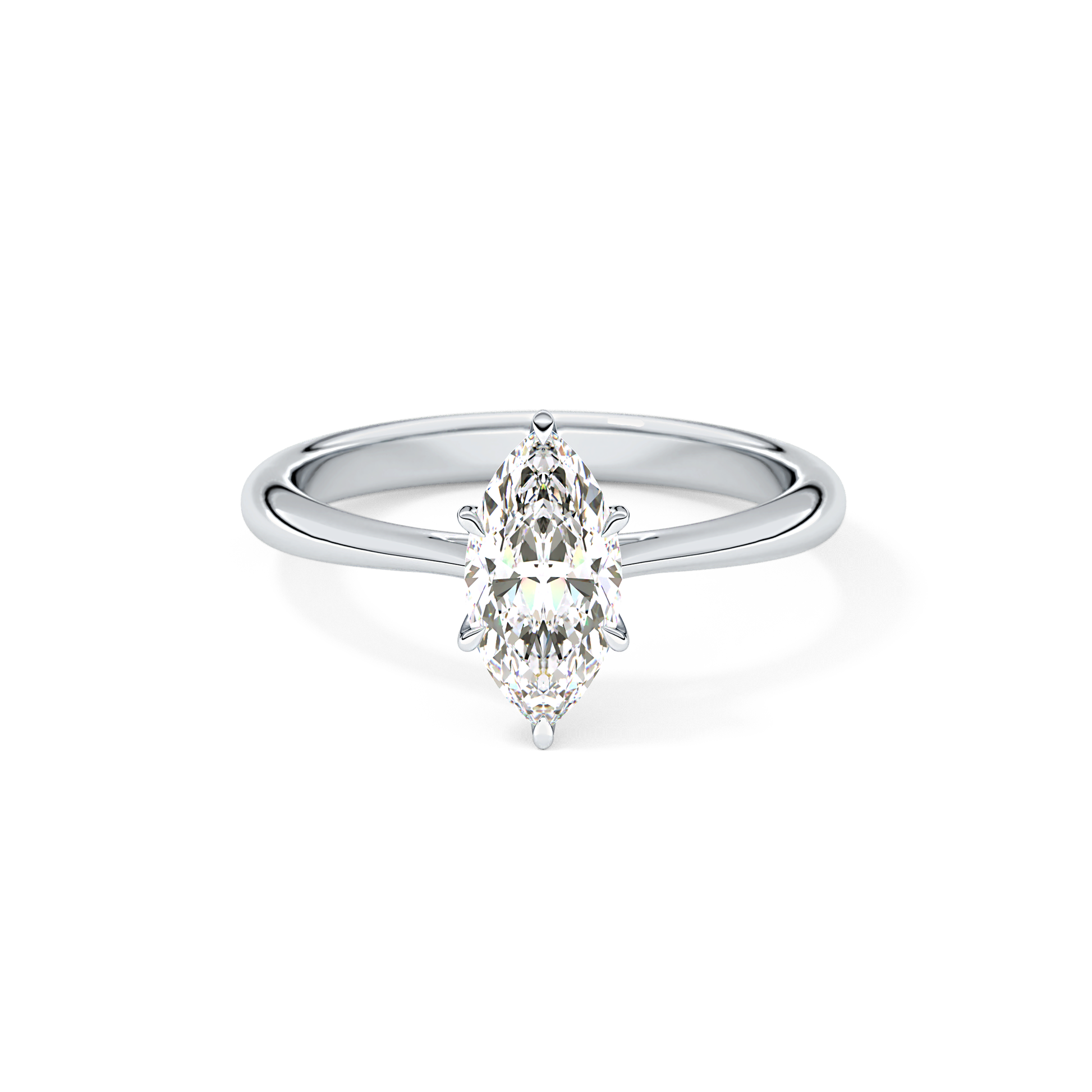 Marquise Solitaire Lab Grown Diamond Engagement Ring