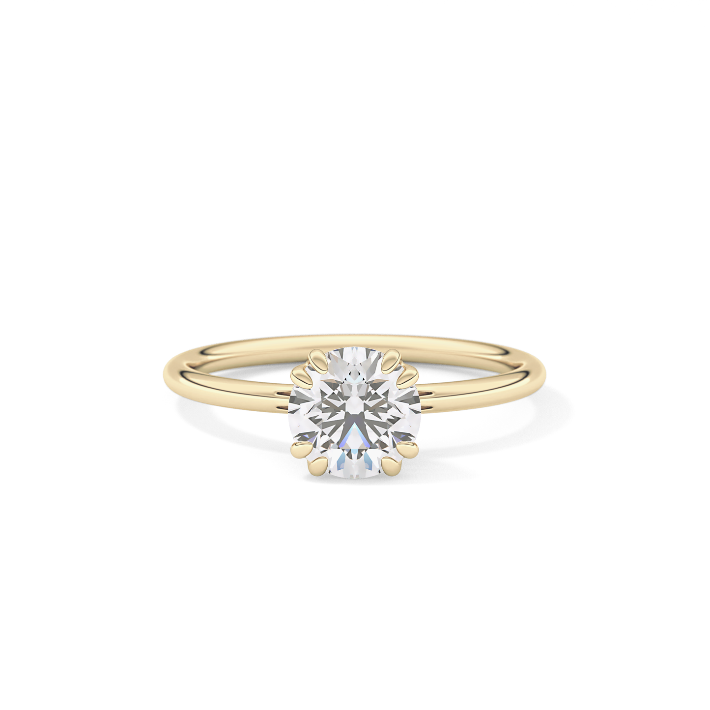 Round Solitaire Lab Grown Diamond Engagement Ring