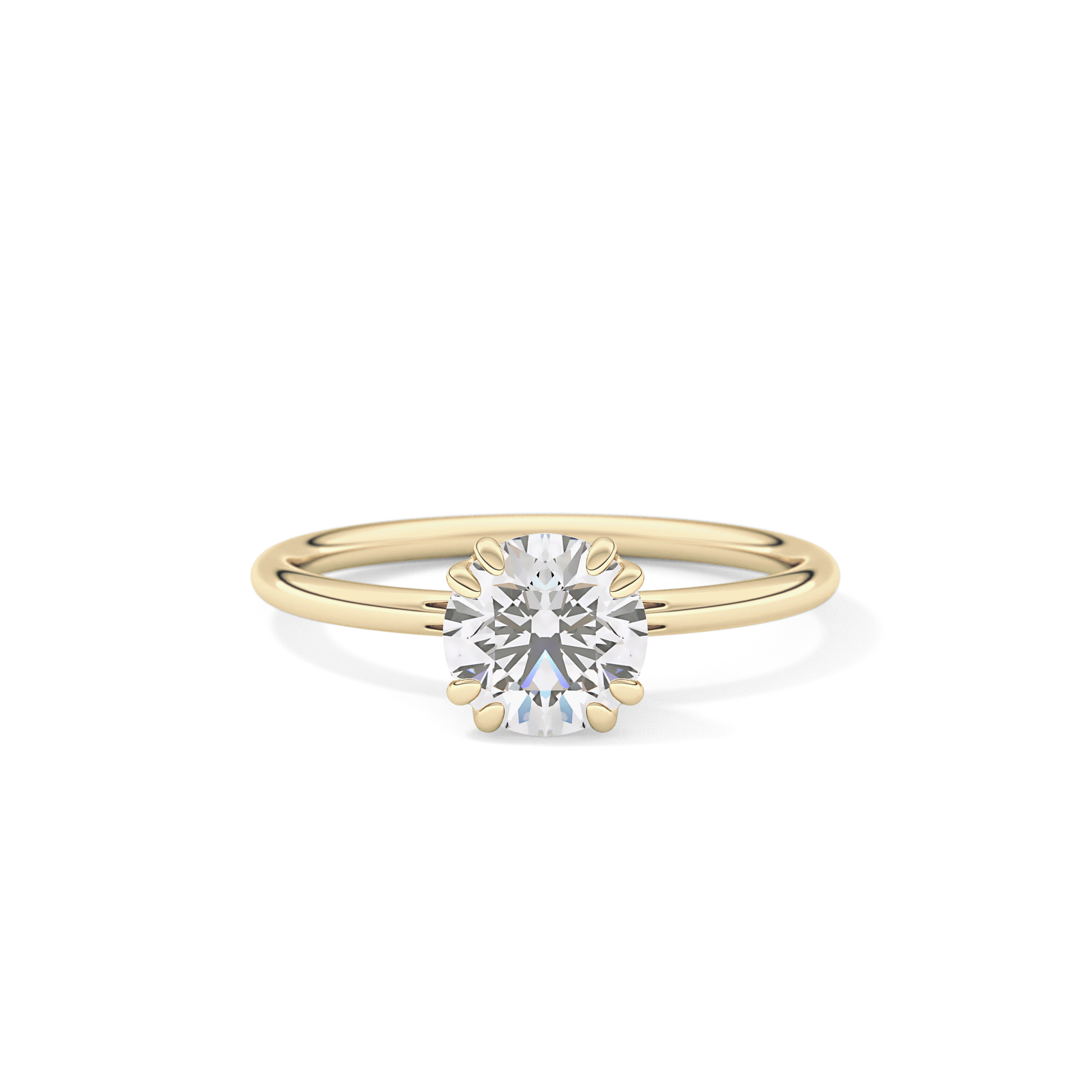 Round Solitaire Lab Grown Diamond Engagement Ring