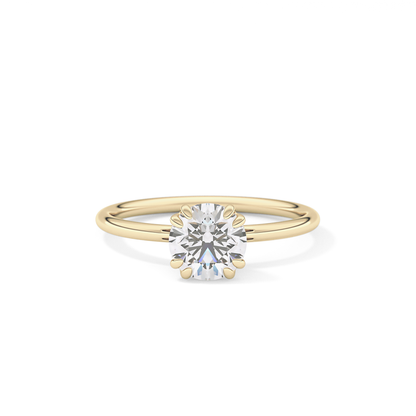 Round Solitaire Lab Grown Diamond Engagement Ring