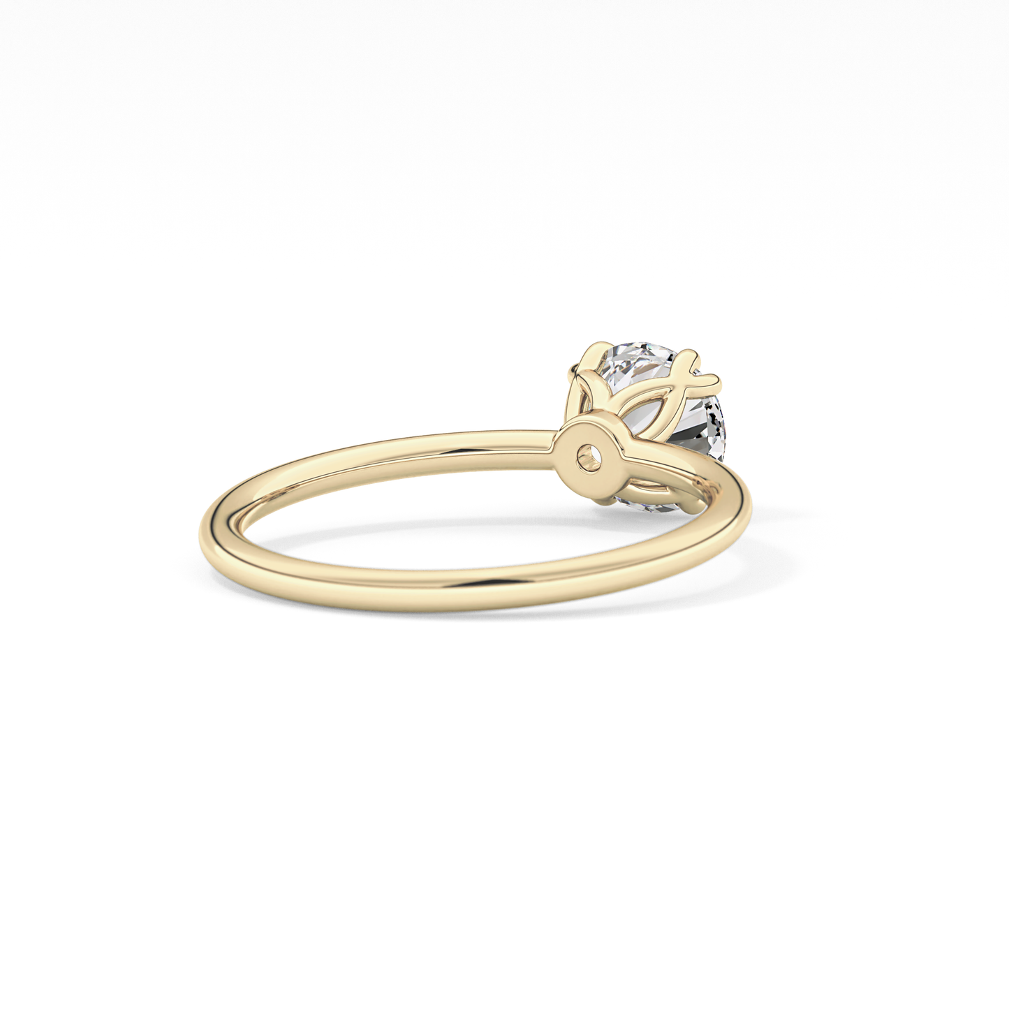 Round Solitaire Lab Grown Diamond Engagement Ring