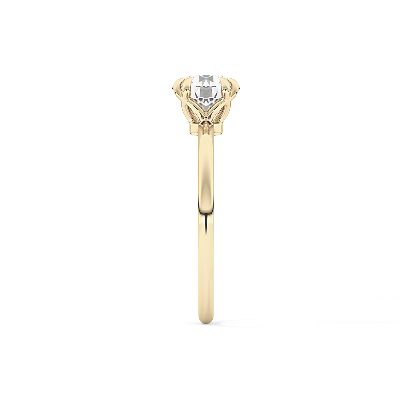 Round Solitaire Lab Grown Diamond Engagement Ring