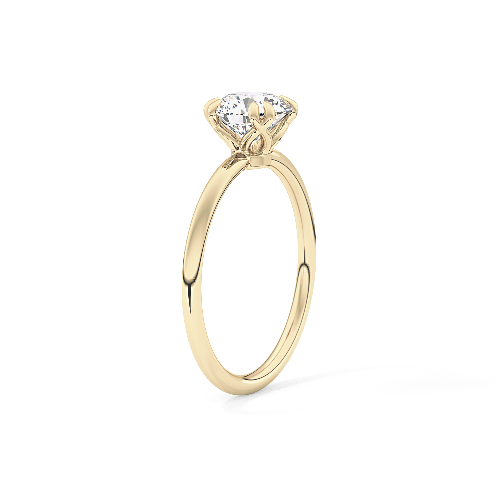 Round Solitaire Lab Grown Diamond Engagement Ring