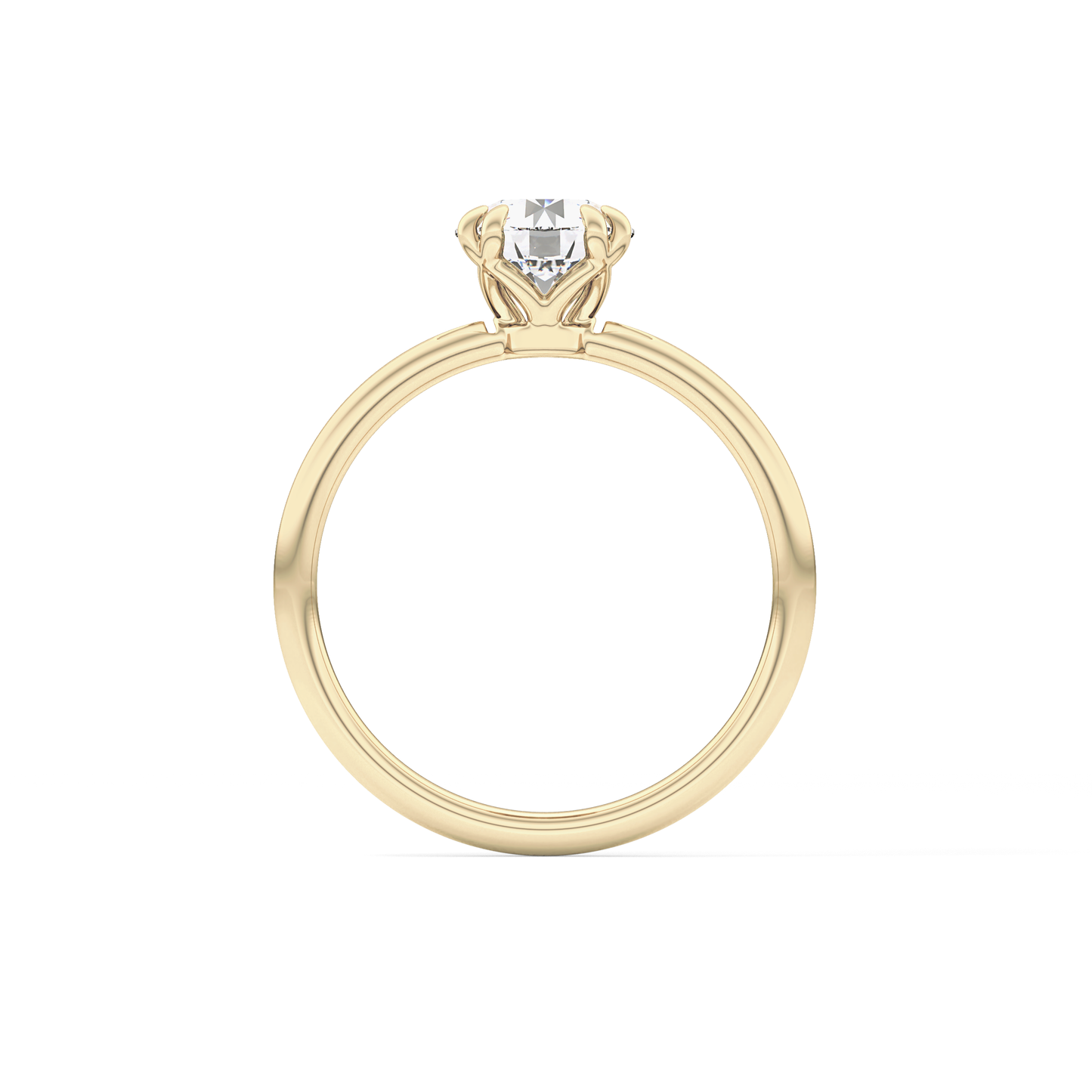 Round Solitaire Lab Grown Diamond Engagement Ring