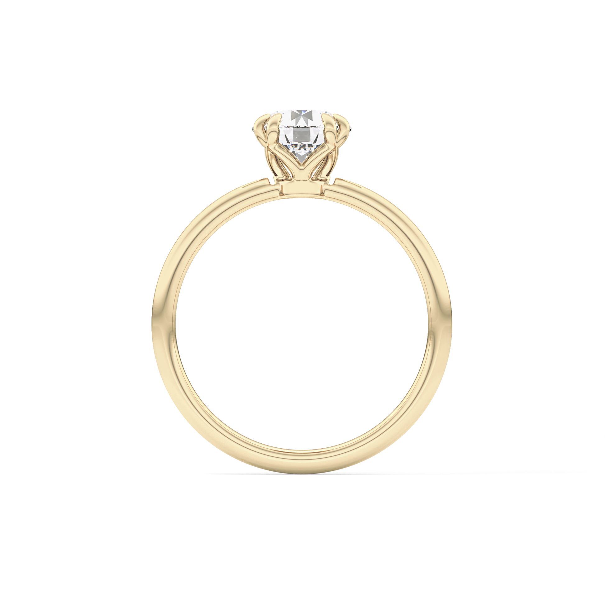 Round Solitaire Lab Grown Diamond Engagement Ring