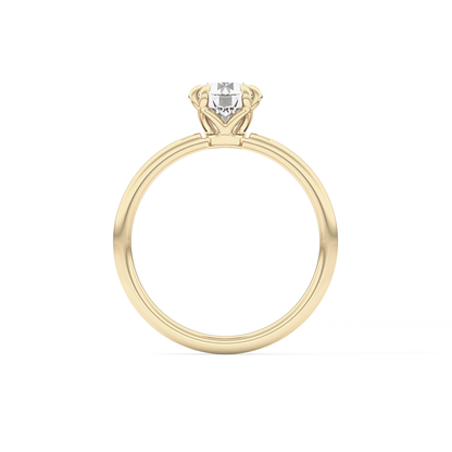 Round Solitaire Lab Grown Diamond Engagement Ring