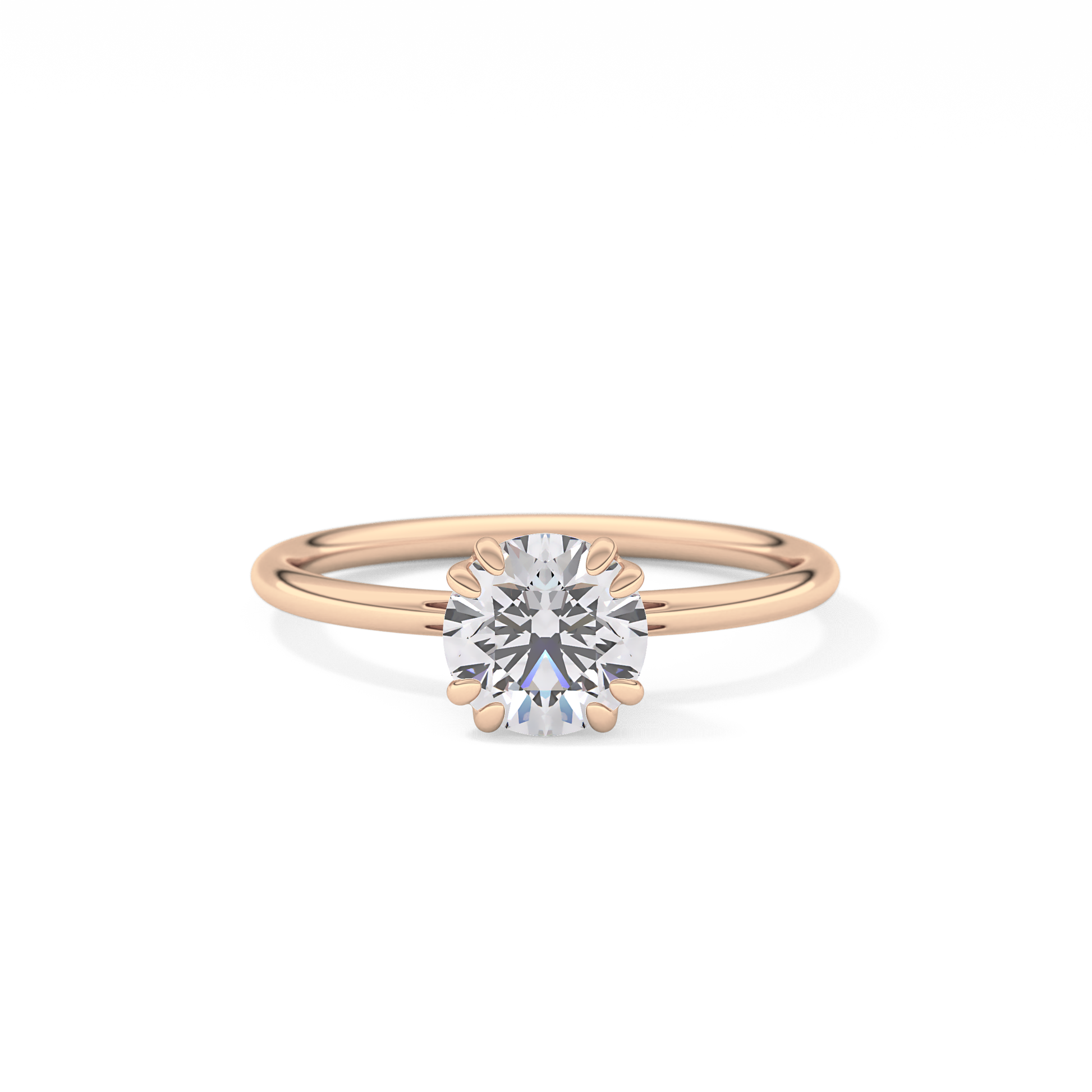 Round Solitaire Lab Grown Diamond Engagement Ring