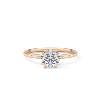Round Solitaire Lab Grown Diamond Engagement Ring