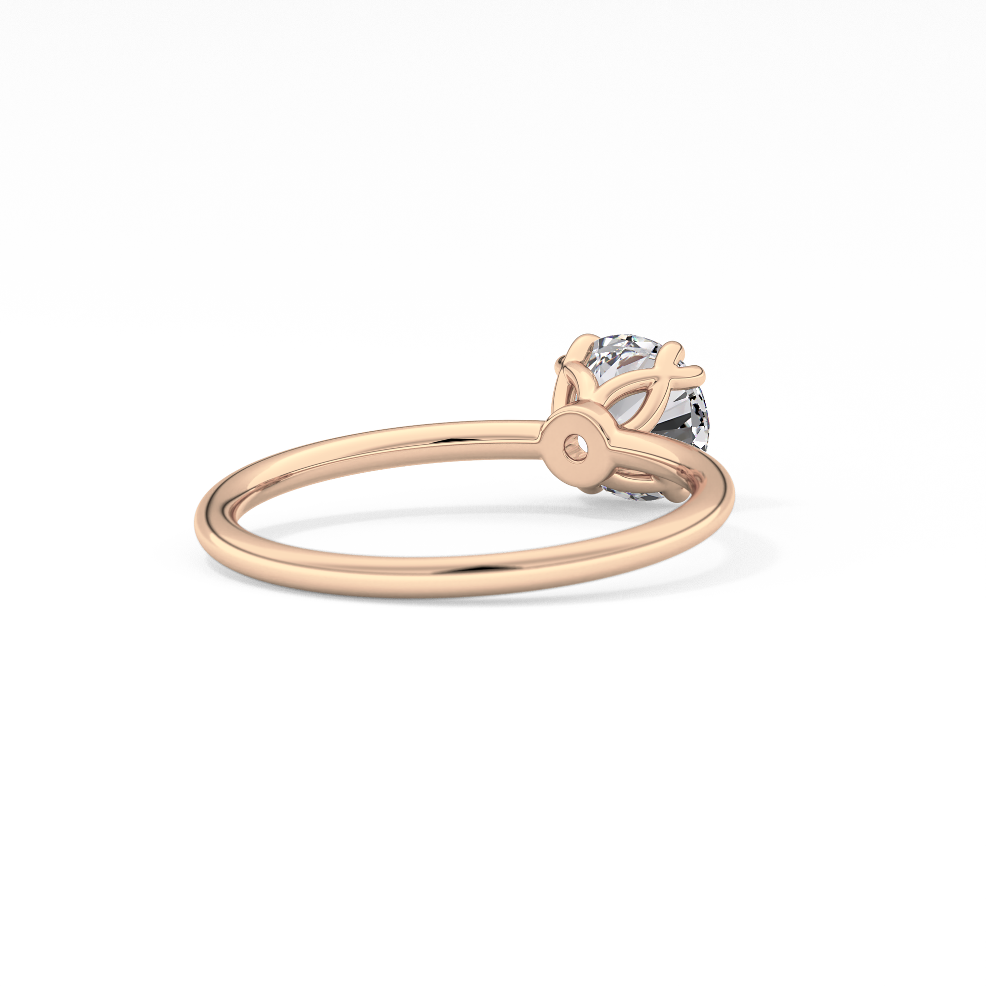 Round Solitaire Lab Grown Diamond Engagement Ring