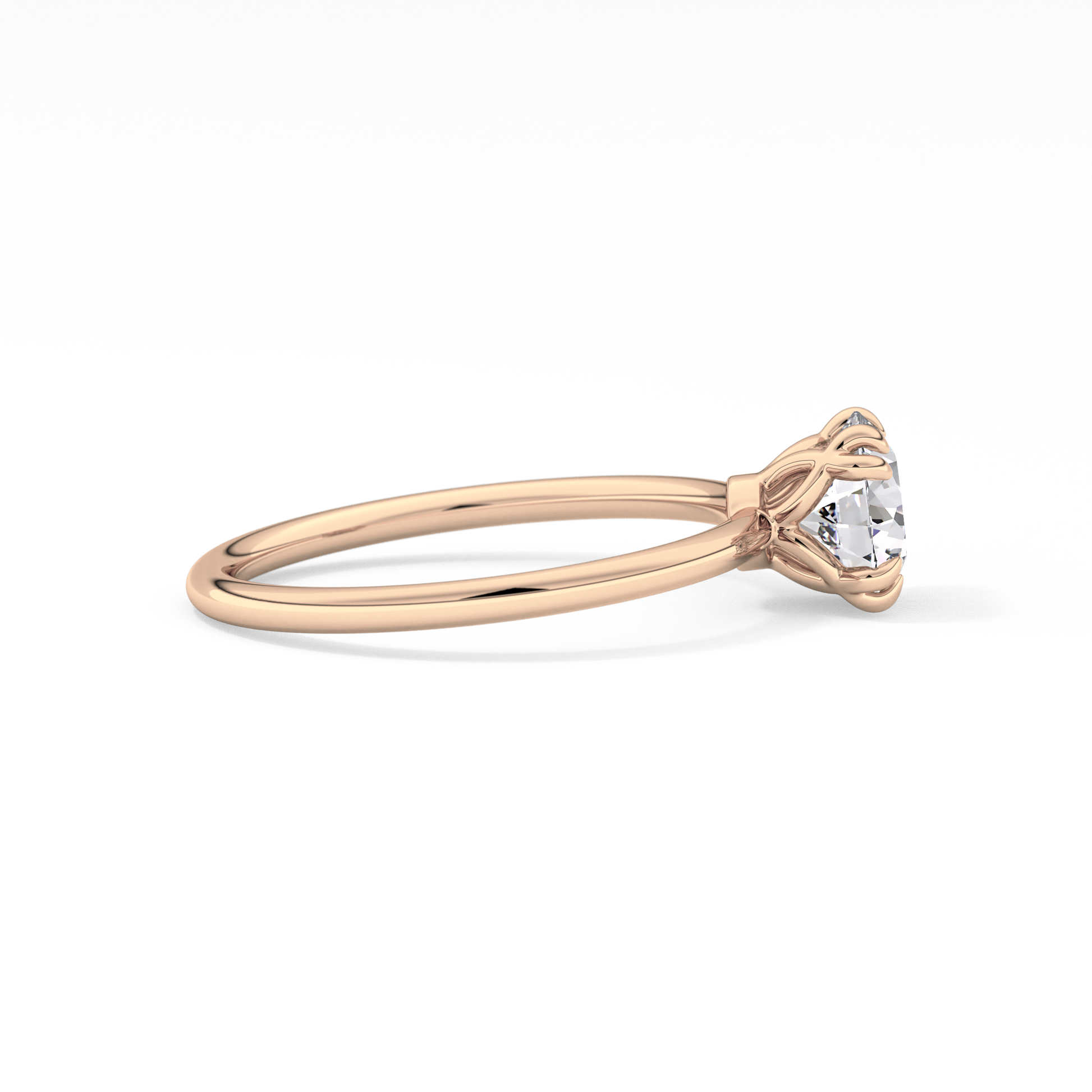 Round Solitaire Lab Grown Diamond Engagement Ring