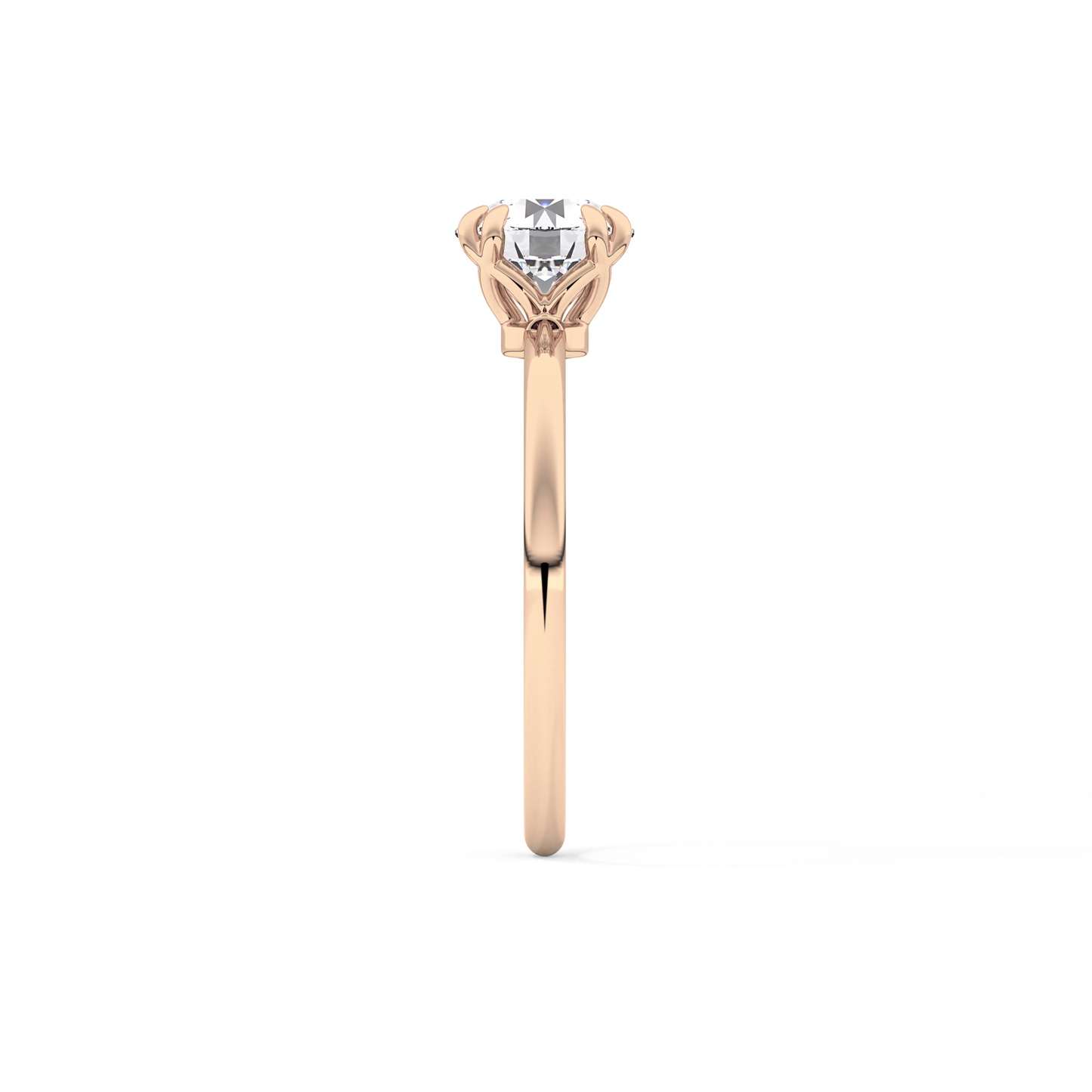 Round Solitaire Lab Grown Diamond Engagement Ring