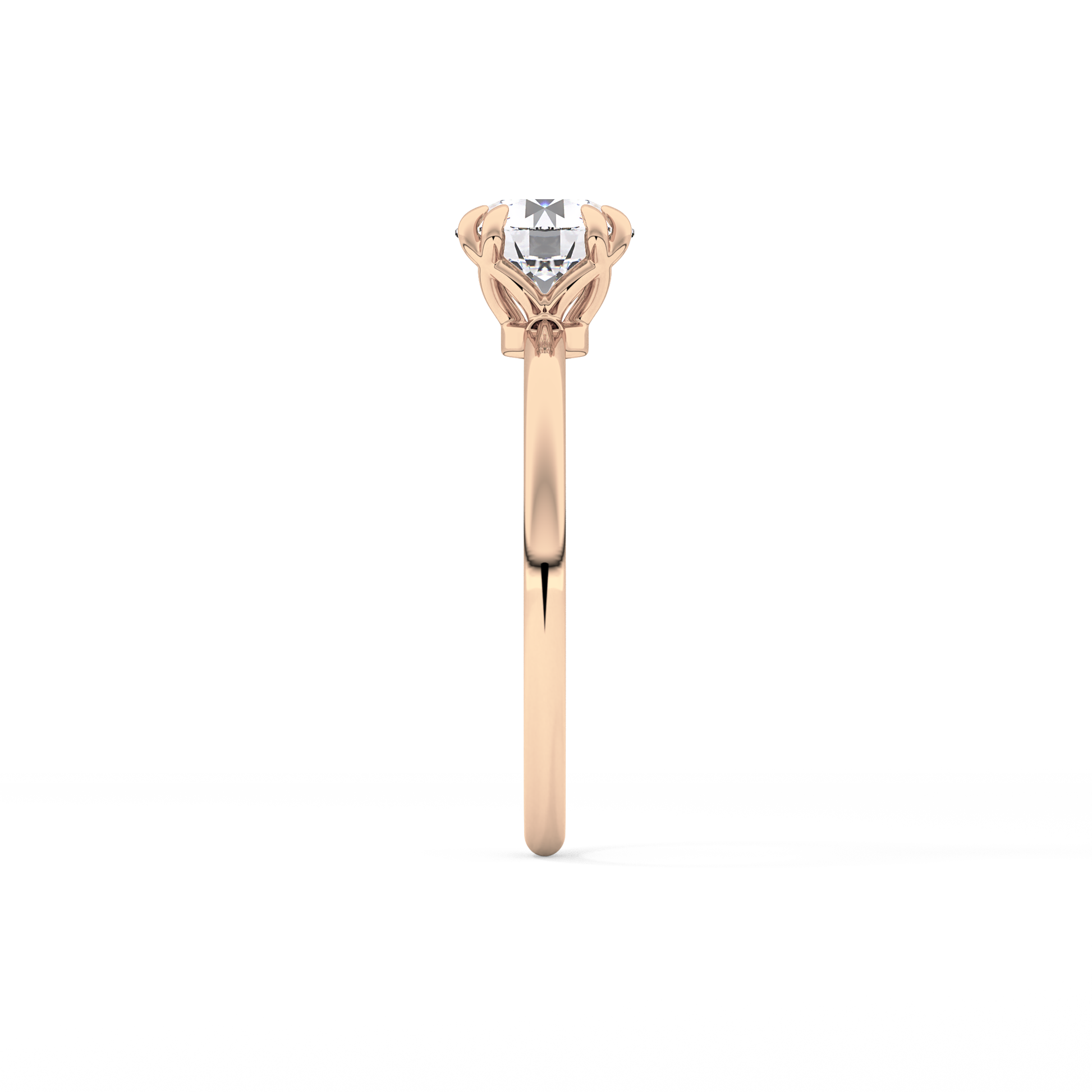 Round Solitaire Lab Grown Diamond Engagement Ring